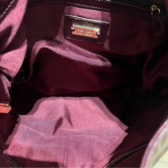 Badgley Mischka Maroon Leather Hobo Bag - Picture 10 of 10